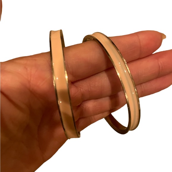 2/$60 Kate Spade Peach Enamel Hoop Earrings - Picture 3 of 3